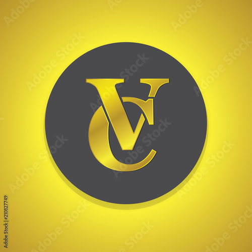 the gold "V" and "C" logo letters