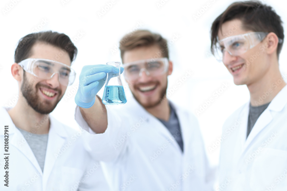 scientists rejoice at the result of their work. scientists rejoice at the result of their work.