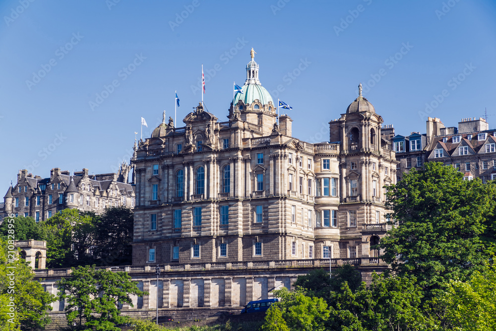 The original head office building of the Bank of Scotland, seen from Princes Street.
