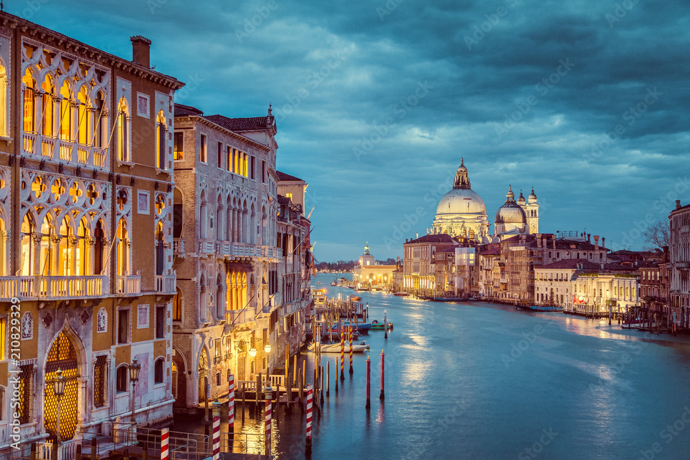 Canal Grande at twilight, Venice, Italy