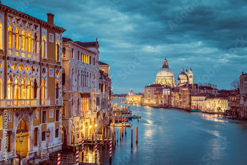 Canal Grande at twilight  Venice  Italy