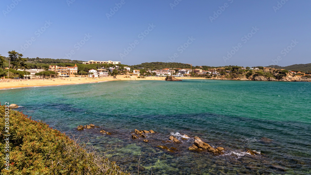 Beautiful bay in Costa Brava, village La Fosca in Spain