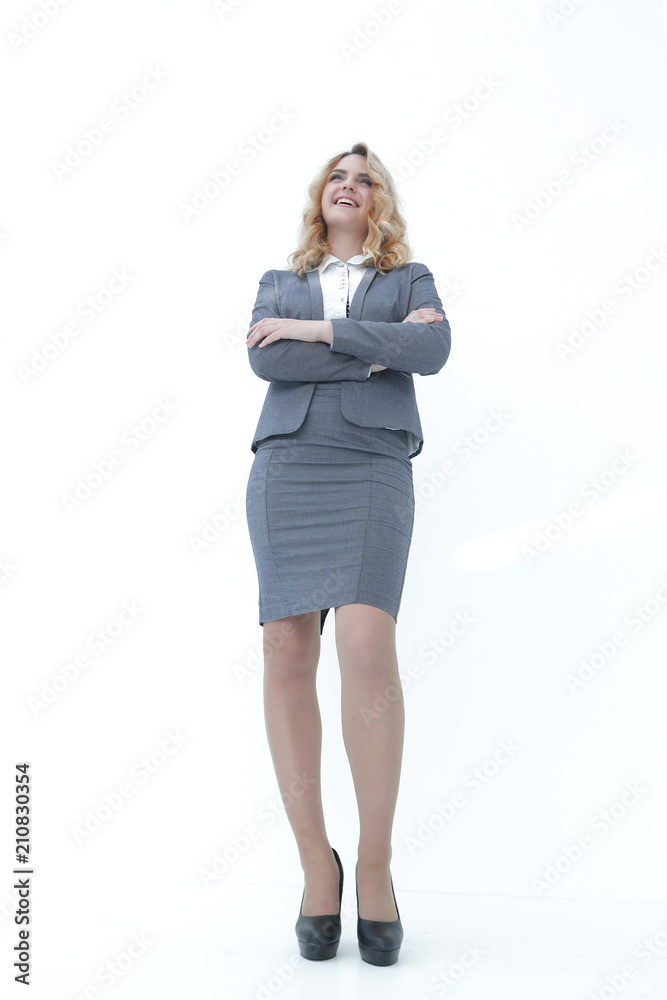 bottom view. in full growth. confident business woman bottom view. in full growth. confident business woman