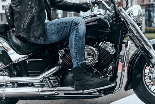Nothing comes between him and his bike.