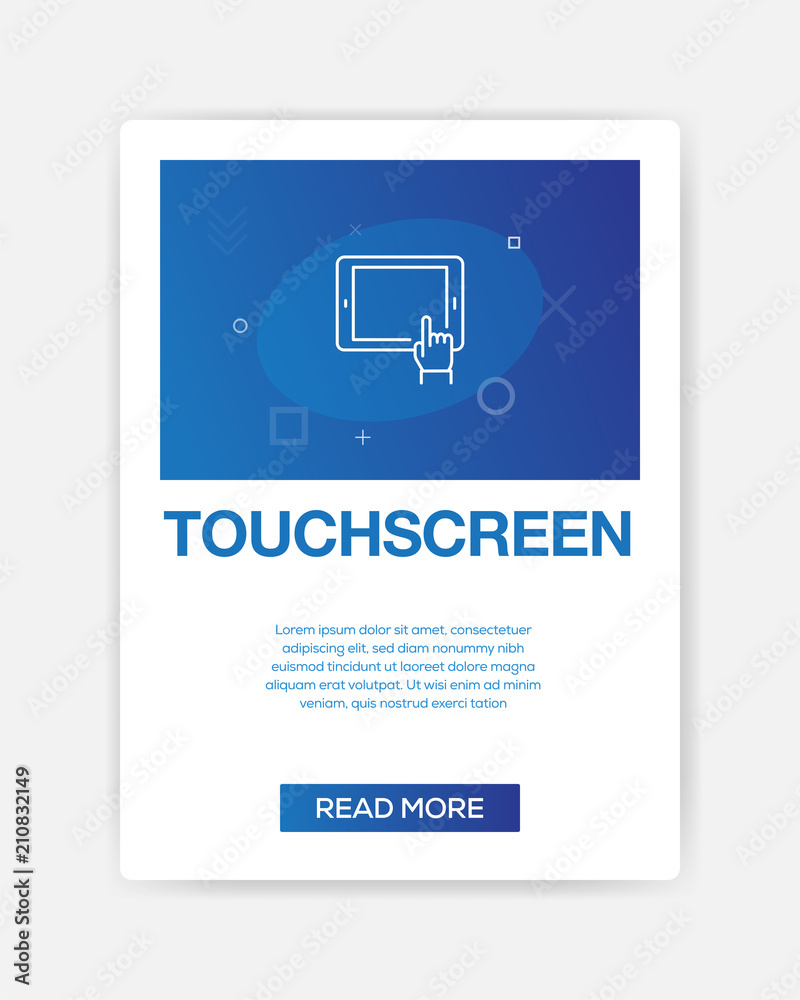 TOUCHSCREEN ICON INFOGRAPHIC TOUCHSCREEN ICON INFOGRAPHIC
