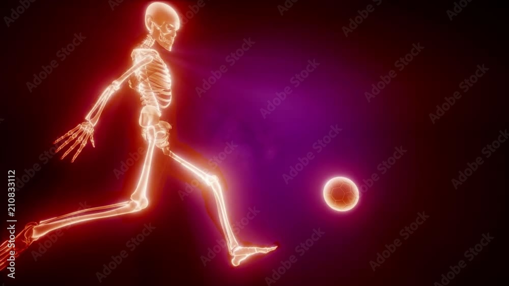 soccer player with visible bones soccer player with visible bones