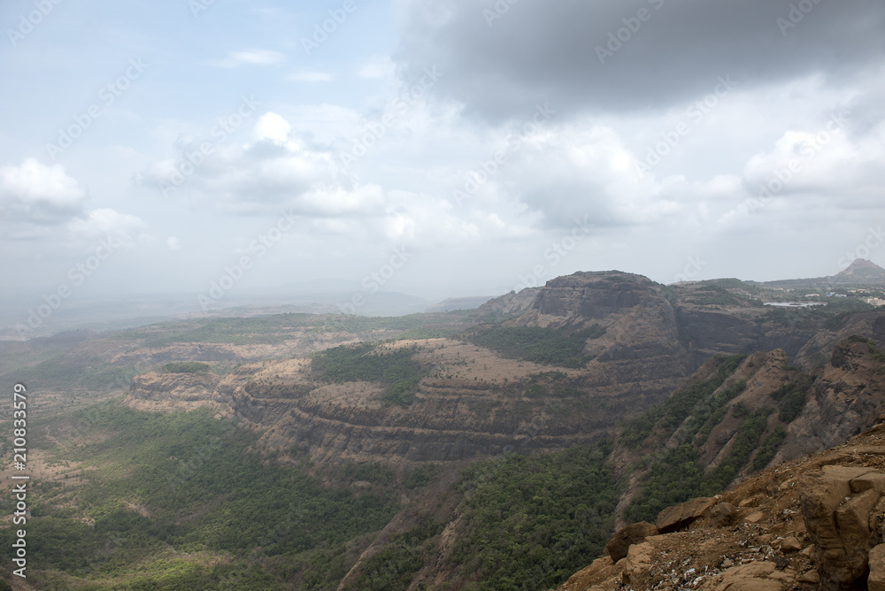Beautiful View of Lonavala Mountain in Maharashtra India.
