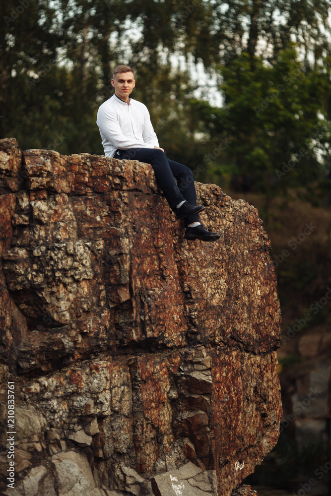 Fototapeta premium Handsome young blonde man