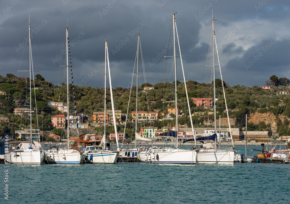 Sailboats in the Gulf of La Spezia - Italy