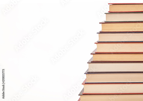 Books forming a staircase