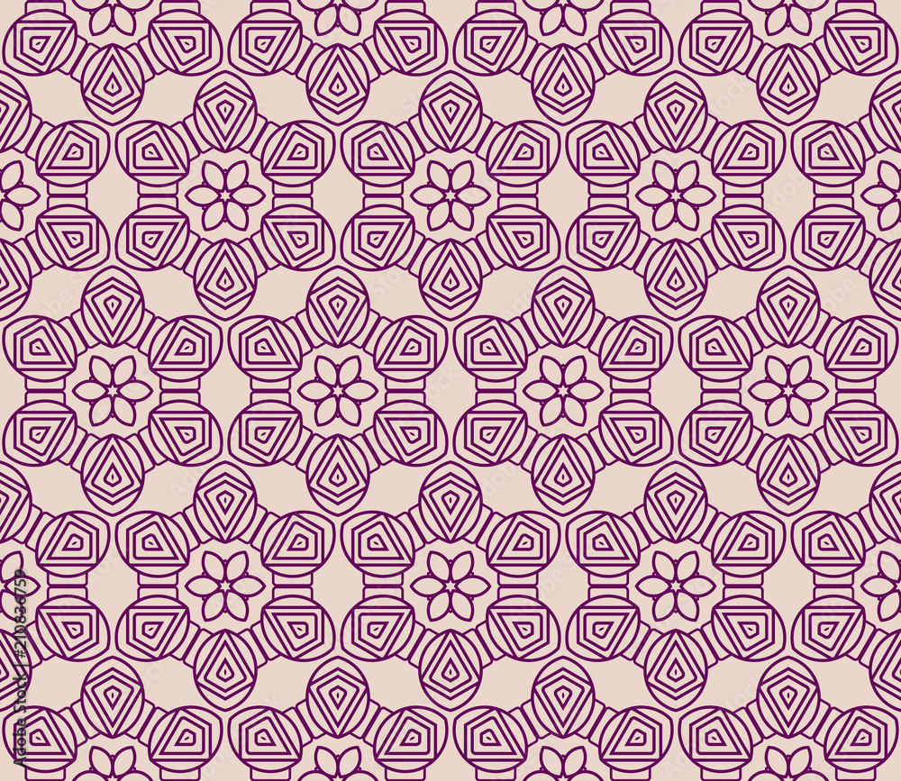Vector geometric seamless pattern. modern style. for printing on fabric, paper for scrapbooking, wallpaper, cover, page book.
