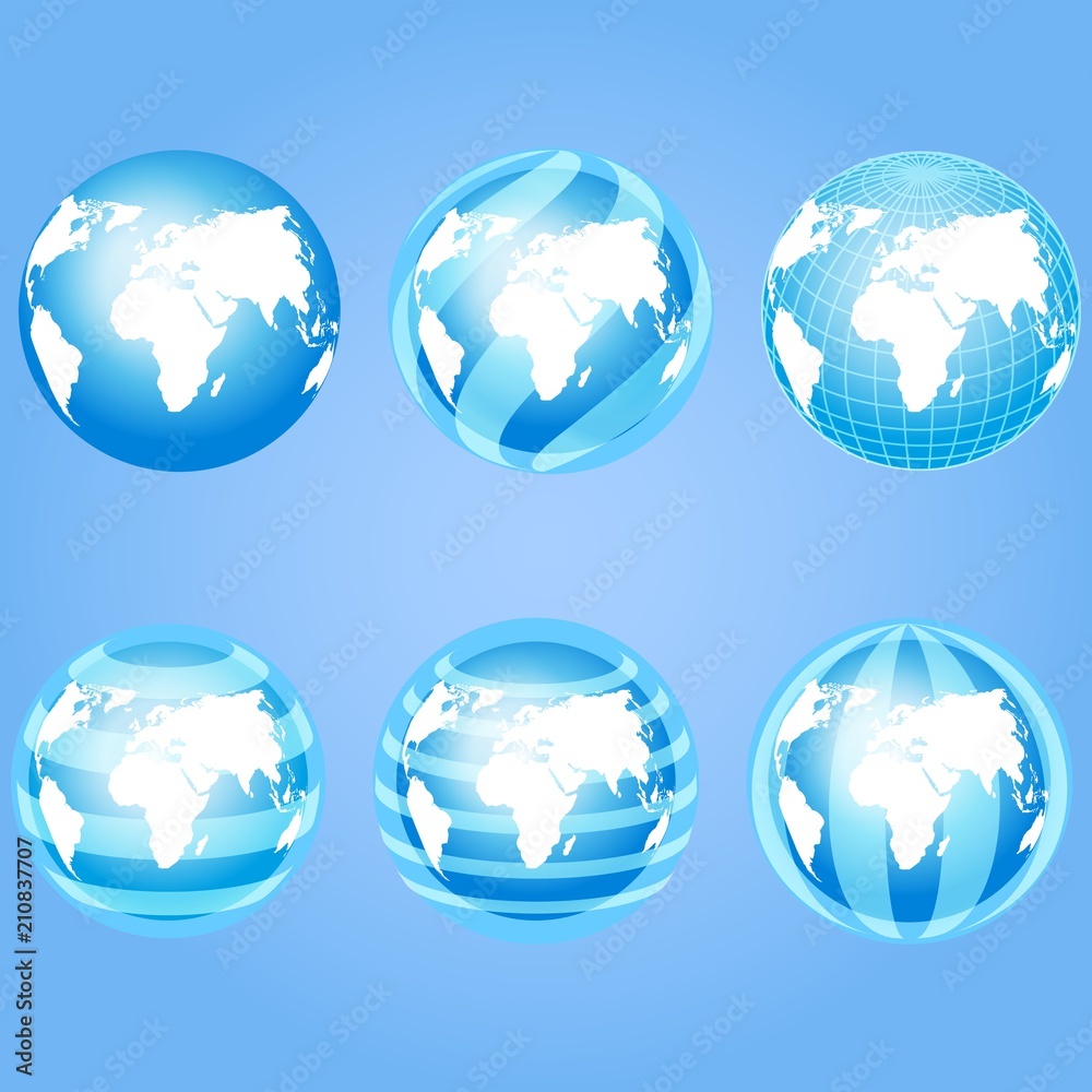 Globe on blue background