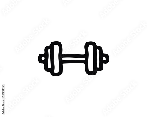gym button icon design illustration,hand drawn style design, designed for web and app