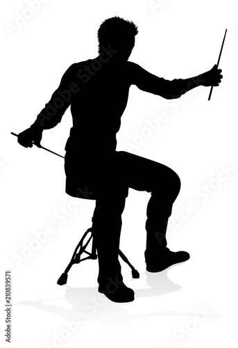 Musician Drummer Silhouette