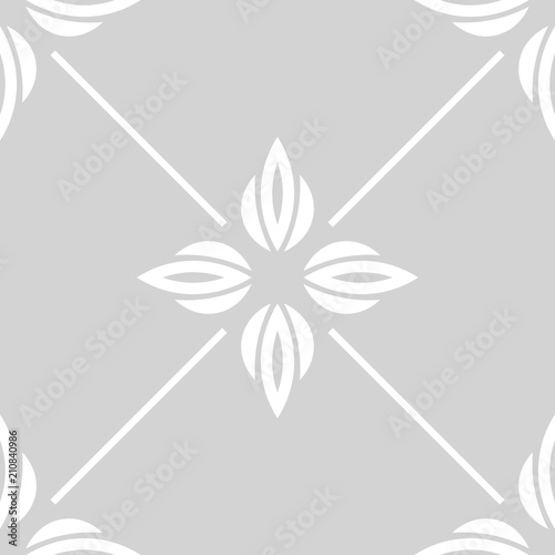 abstract floral seamless pattern with flowers, netting and leaves