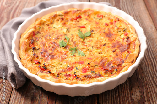 homemade vegetable quiche