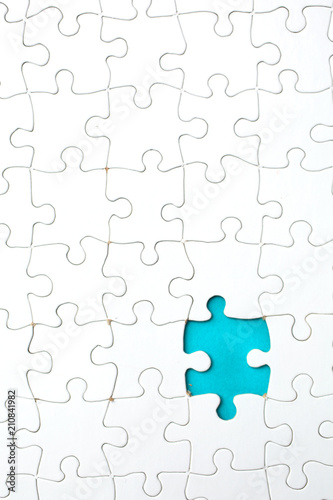 Missing piece in a jigsaw puzzle