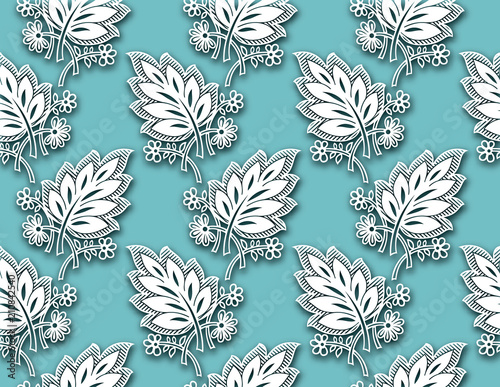 Seamless fancy leaves background
