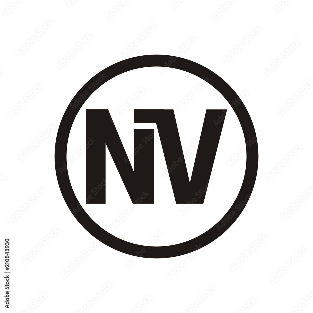 NV logo letter design template vector illustration NV logo letter design template vector illustration