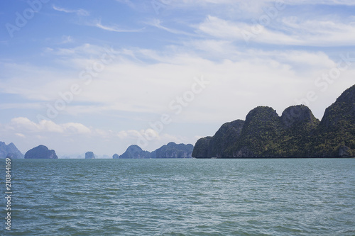 Seascape with islands silhouette, Phuket, Thailand