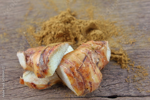 Galangal root, Galangae rhizome, for herbal medicine photo