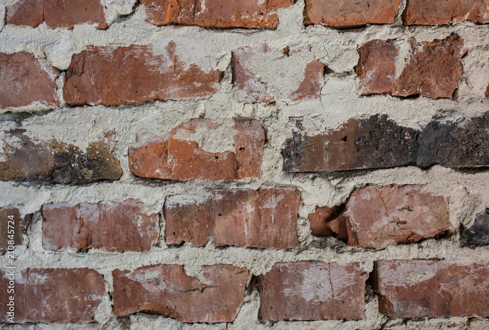 Obraz premium Old bricks wall texture background outdoors. Vintage wall.
