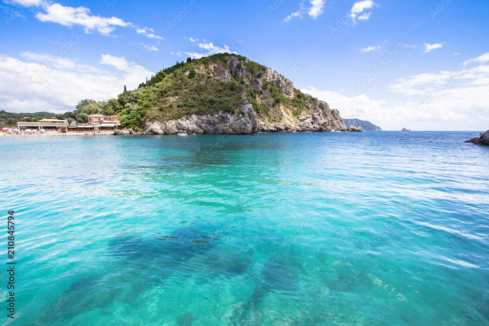 Paleokastritsa bay on Corfu, Greece