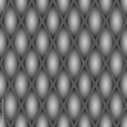 A sample of a seamless texture of a reptile's skin. Convex scales in gray tones.