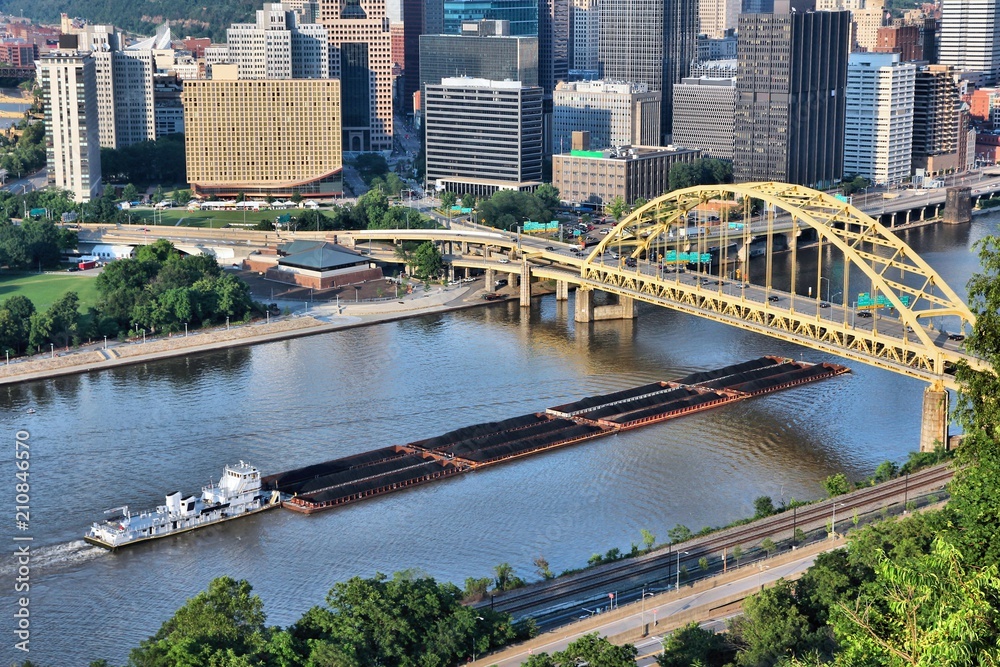 Naklejka premium Coal transportation