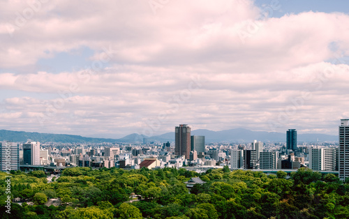 View of Osaka skyline, Japan