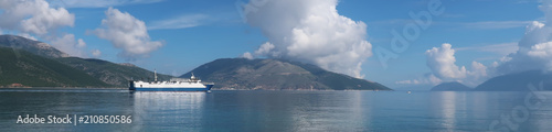 Ship floating in the sea