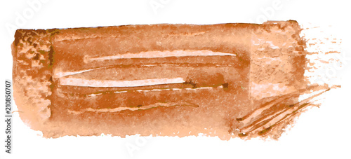 Copper orange background. Grunge surface pattern design. Washes texture. Abstract stains and splashes. Textured painted template. Watercolor painting artwork. Hand drawn vector illustration