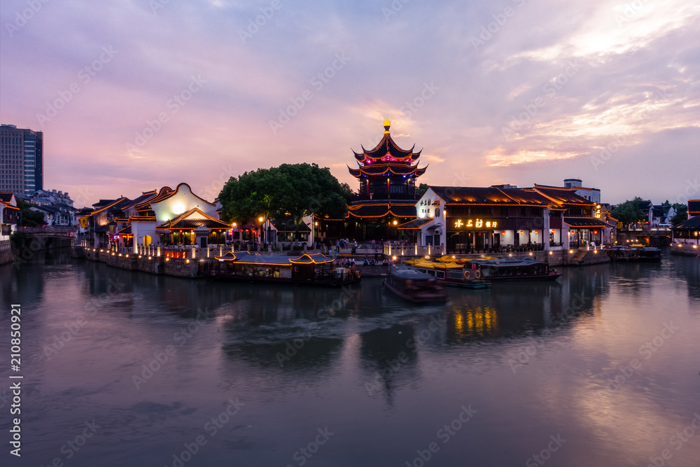 The River Sunset at Shan Tang Jie in Suzhou, China on June 2nd, 2018