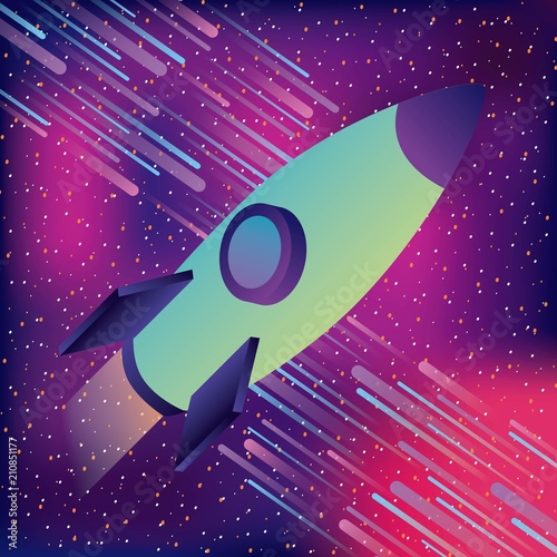 space rocket asteoids starry virtual reality