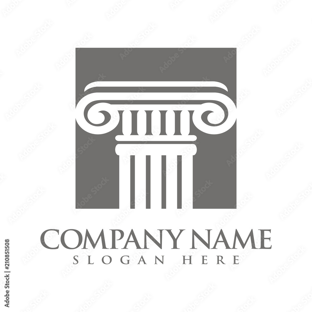 Pillar logo design template vector illustration
