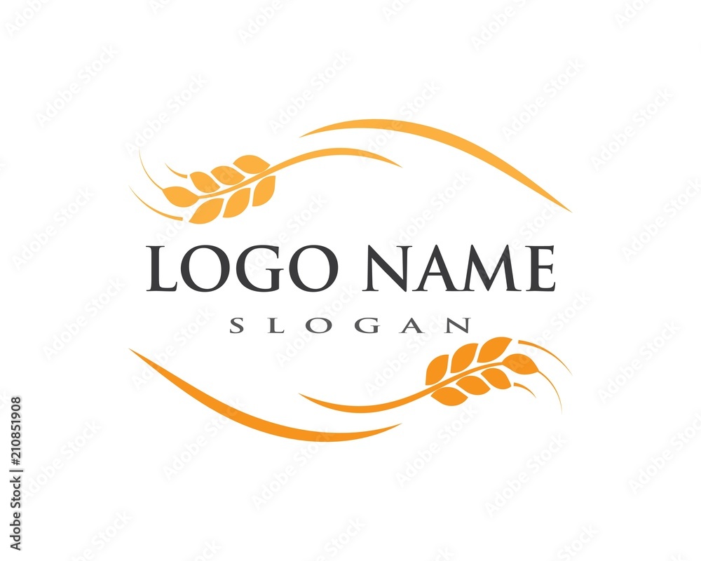 Fototapeta premium wheat Logo Template