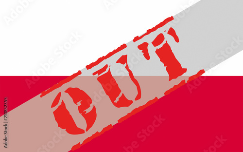 Poland Flag Banner Soccer out 