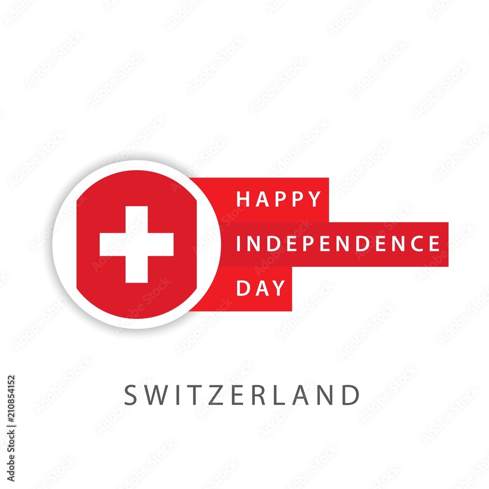 Happy Switzerland Independence Day Vector Template Design Illustrator Happy Switzerland Independence Day Vector Template Design Illustrator