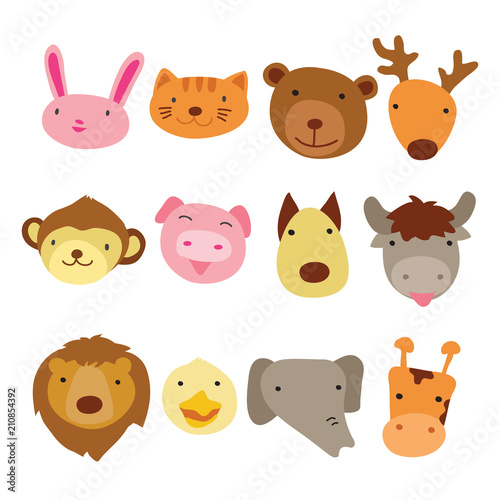 animals head character design