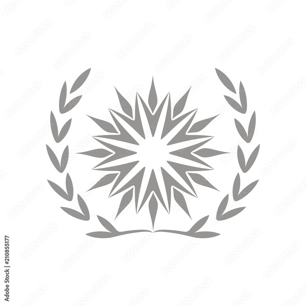 Abstract star, light, sun logo design template vector illustration 