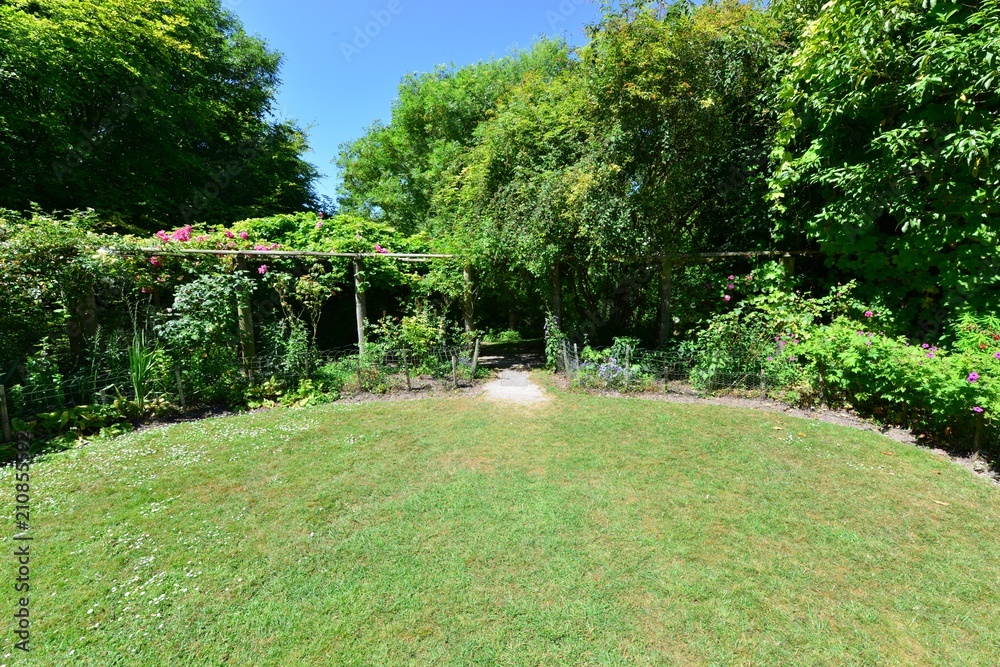 English country garden in summertime
