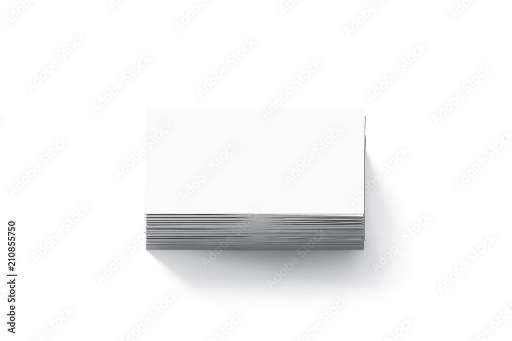 Blank white business cards flat stack mock up, 3d rendering. Namecard design mockup. Visiting clear papers top view. Calling papersheet template for company name, phone number, email address. Blank white business cards flat stack mock up, 3d rendering. Namecard design mockup. Visiting clear papers top view. Calling papersheet template for company name, phone number, email address.