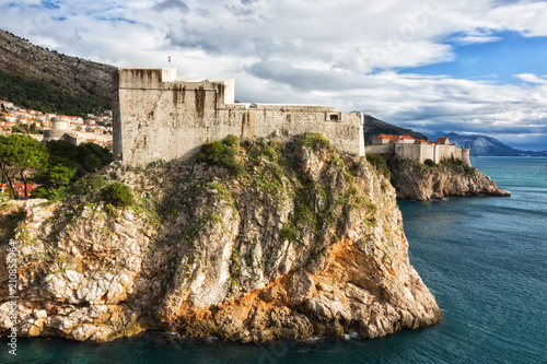View of the Old City in Dubrovnik in sunny day