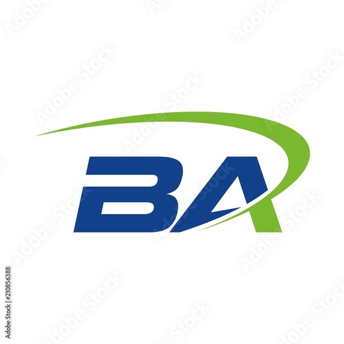 BA logo initial letter design template vector illustration