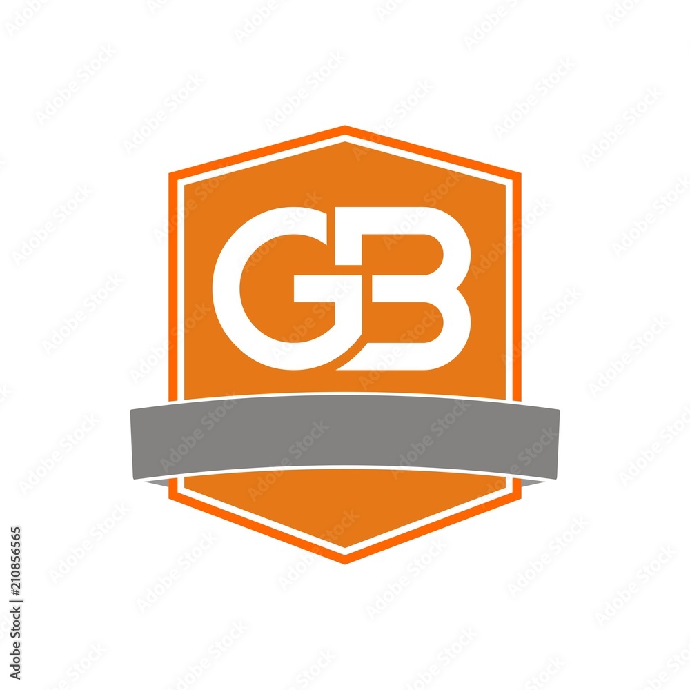 GB logo initial letter design template vector illustration