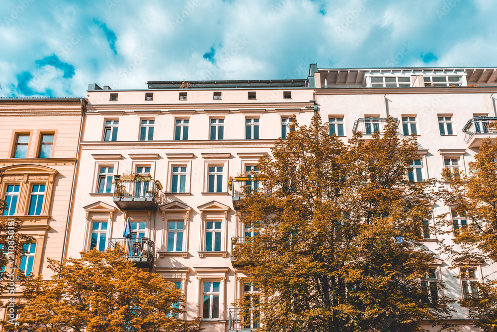 Obraz premium typical apartments from the exterior view at prenzlauer berg
