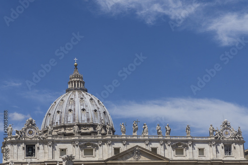 View of St Peter's basilica in Vatican City, Rome, Italy