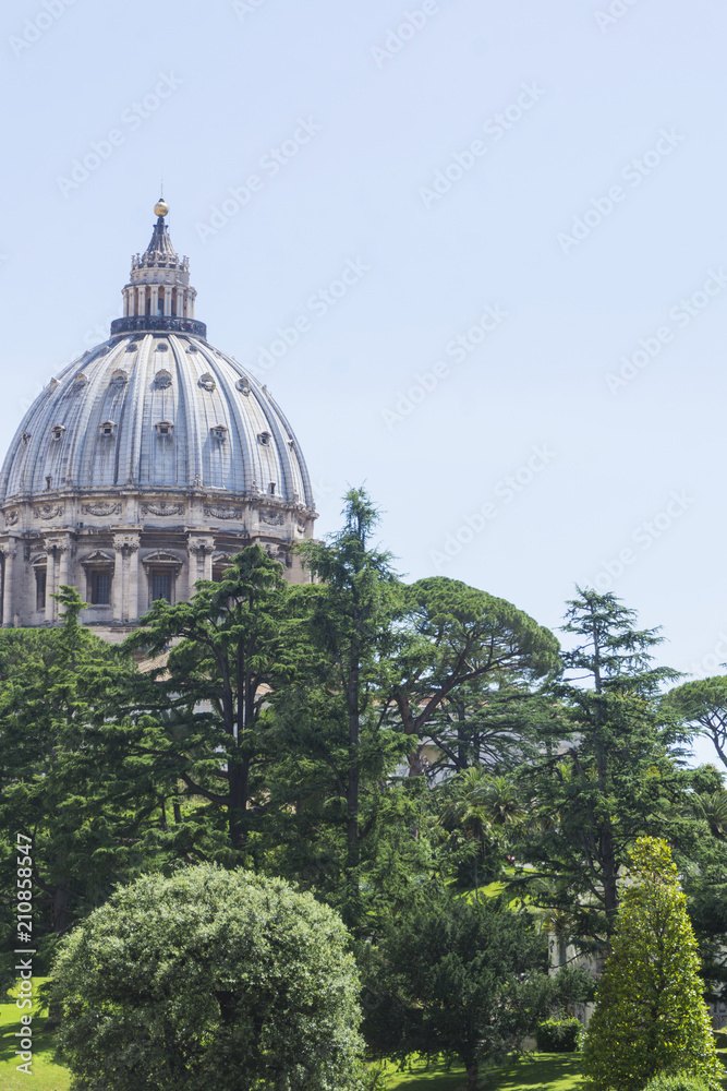 View of St Peter's basilica in Vatican city in Rome, Italy