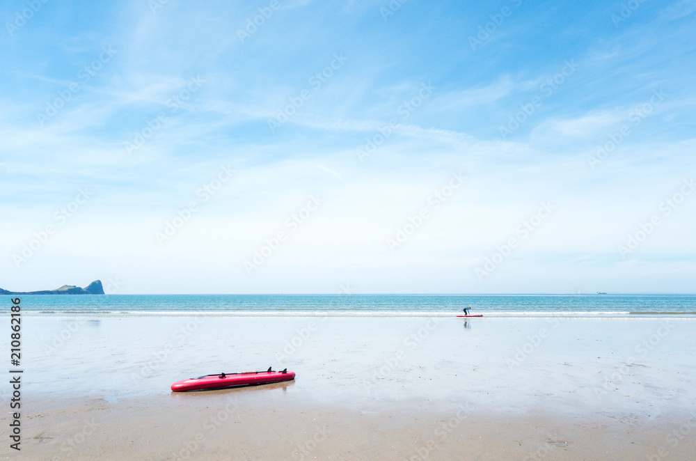 kayak on the beach (rhossili bay, wales)
