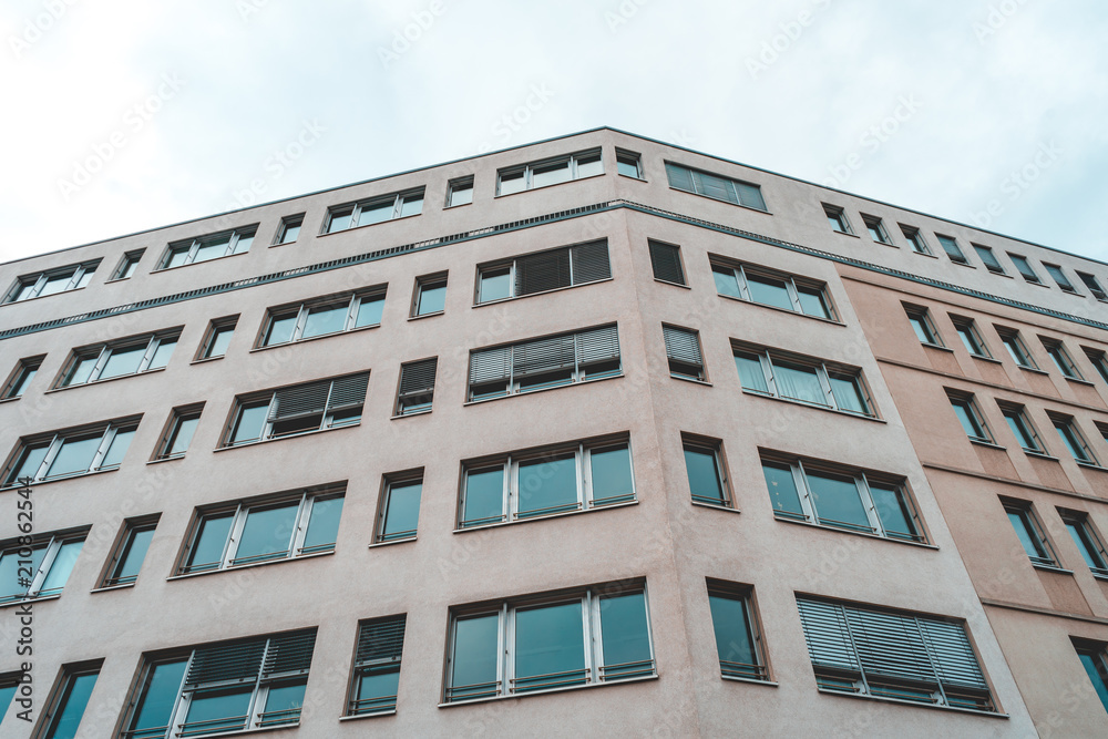 big apartment complex from the low angle view